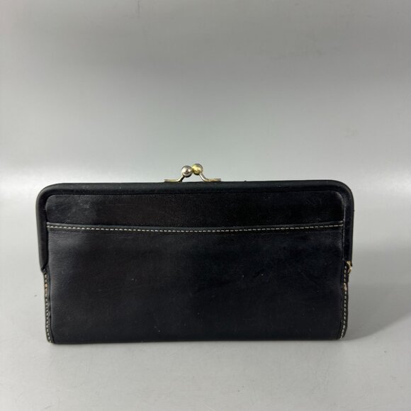 Vintage Coach Black Leather Long Wallet - Picture 5 of 15